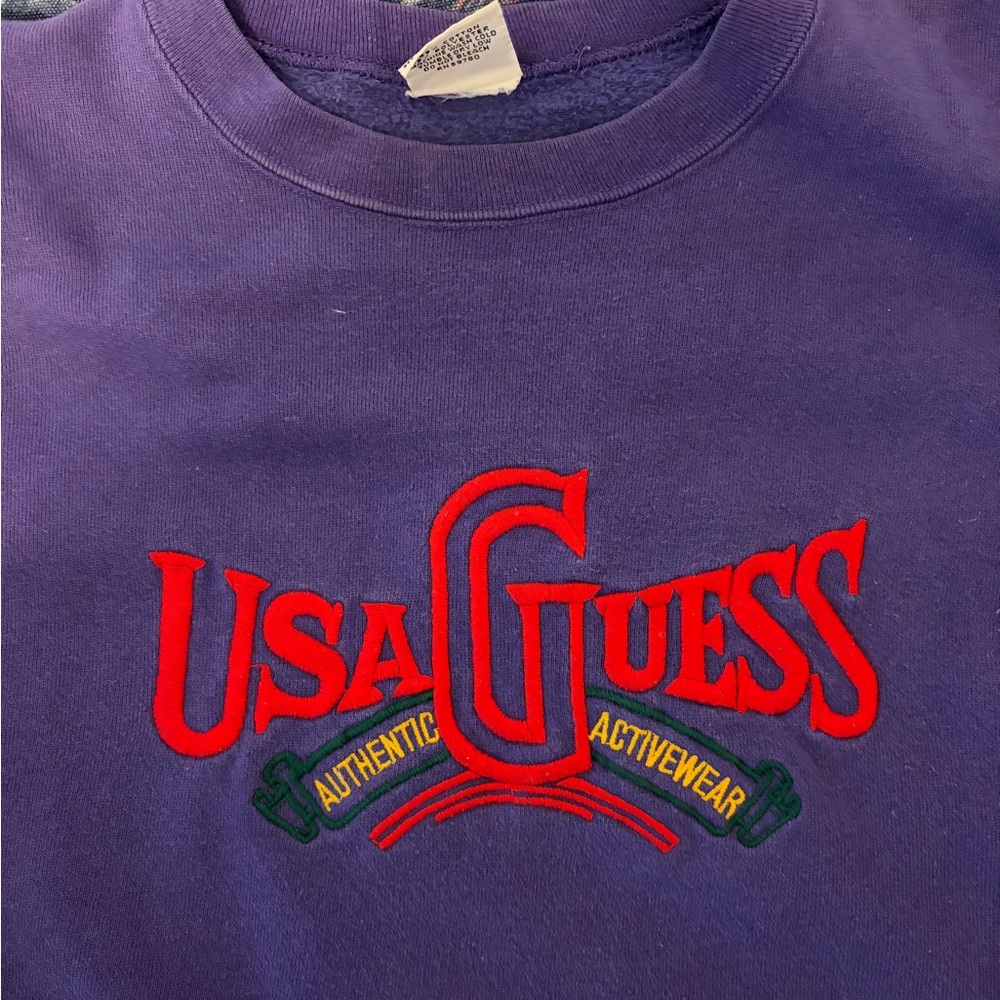 Guess Vintage 90s Purple Sweatshirt